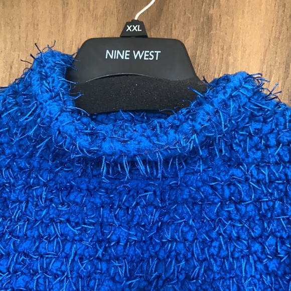 Multiples royal blue sweater top w texture & stretch size S - Picture 15 of 15